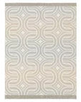 Decke 150 x 200cm graphisches Muster beige