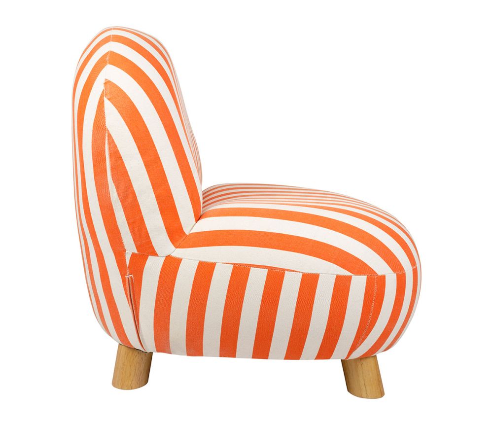 Sessel klein orange gestreift