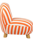 Sessel klein orange gestreift