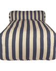 Sitzsack lang gestreift blau/weiß
