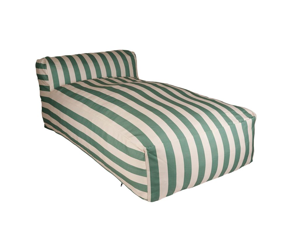 Sitzsack lang gestreift salbei/weiß