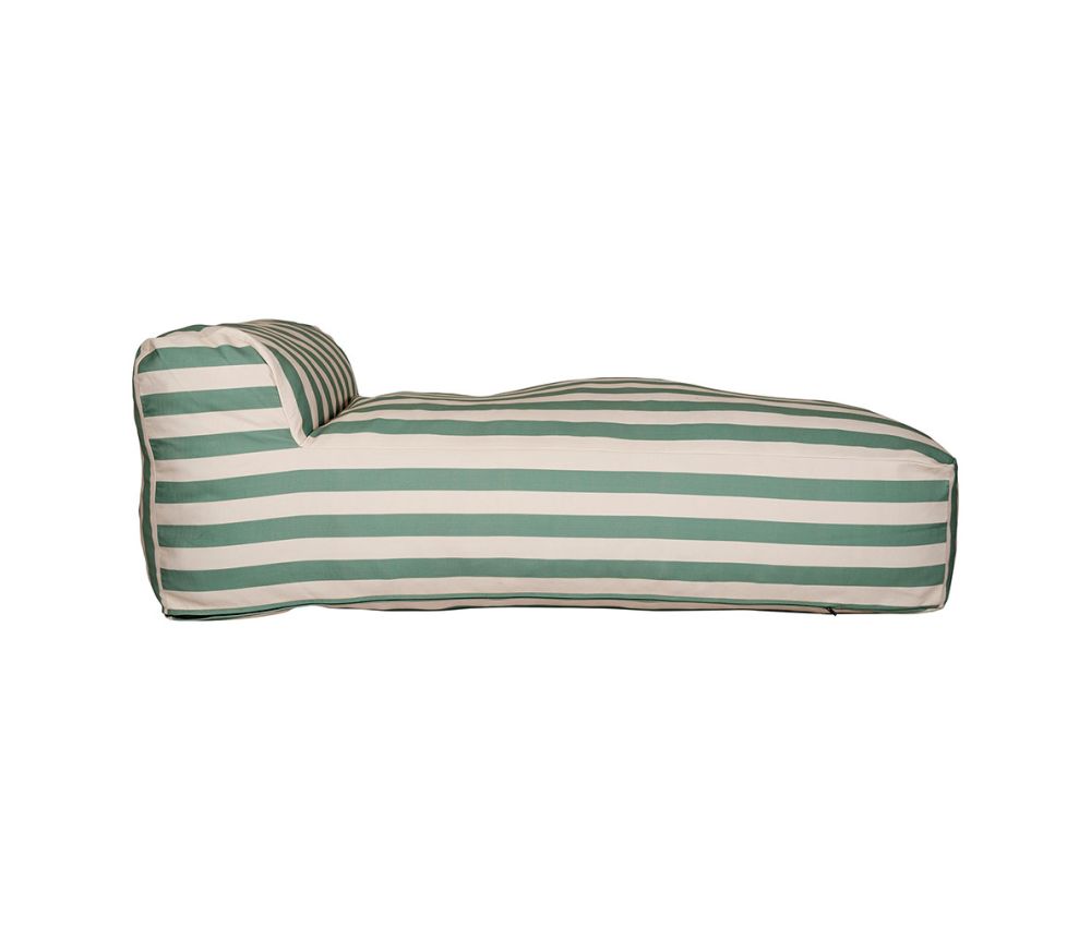 Sitzsack lang gestreift salbei/weiß