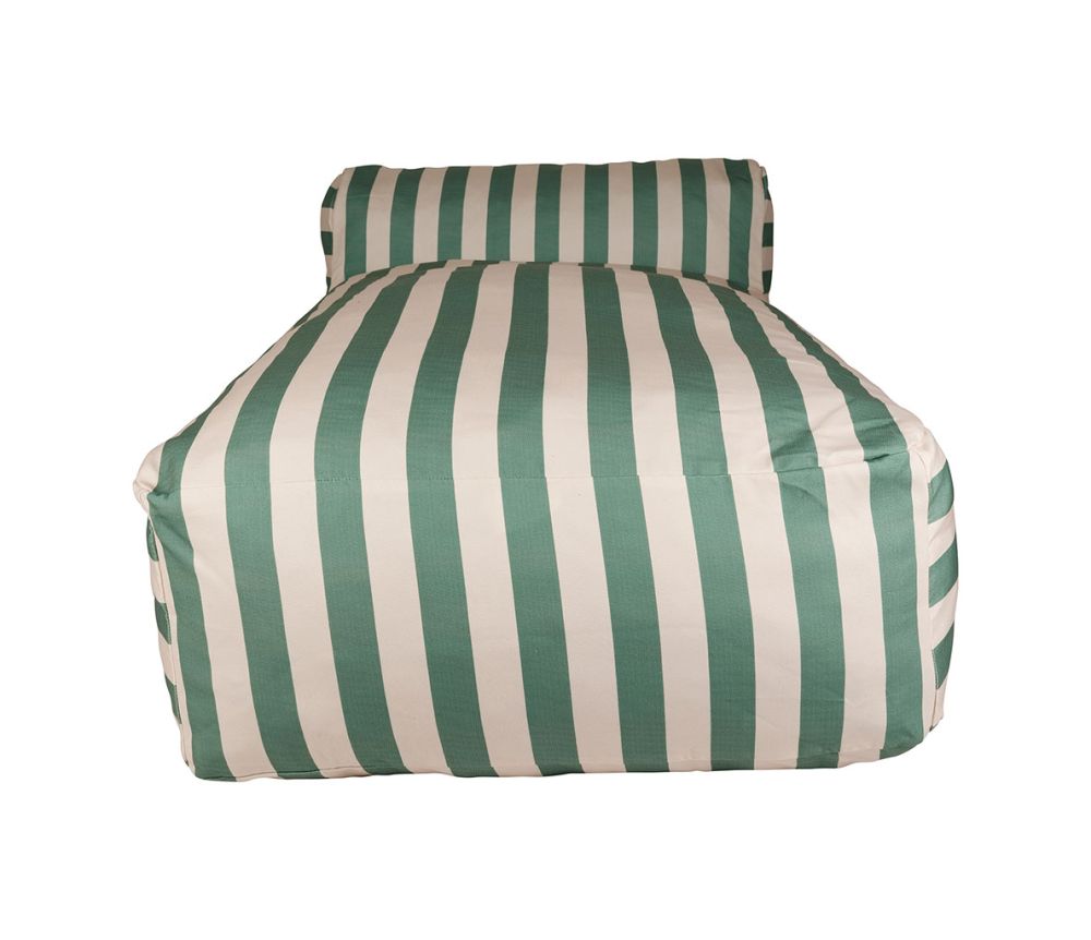 Sitzsack lang gestreift salbei/weiß