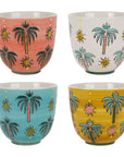 Tasse Espresso mit Palmen bunt