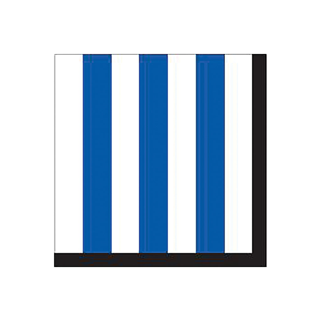 Servietten Papier quadratisch Streifen blau