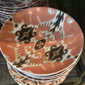 Teller tief Ikat altrosé