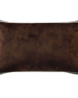 Kissen Samt/ Leinen mit schwarz/weiss gestreifter Borte 40x60cm