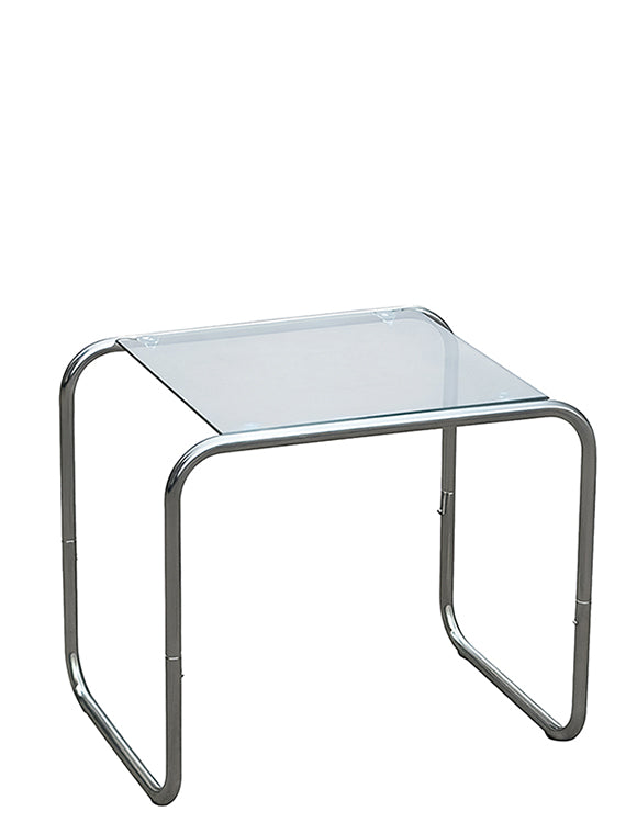 Beistelltisch Chrom / Glas