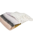 Decke Mohair gestreift hell