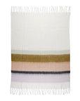 Decke Mohair gestreift hell