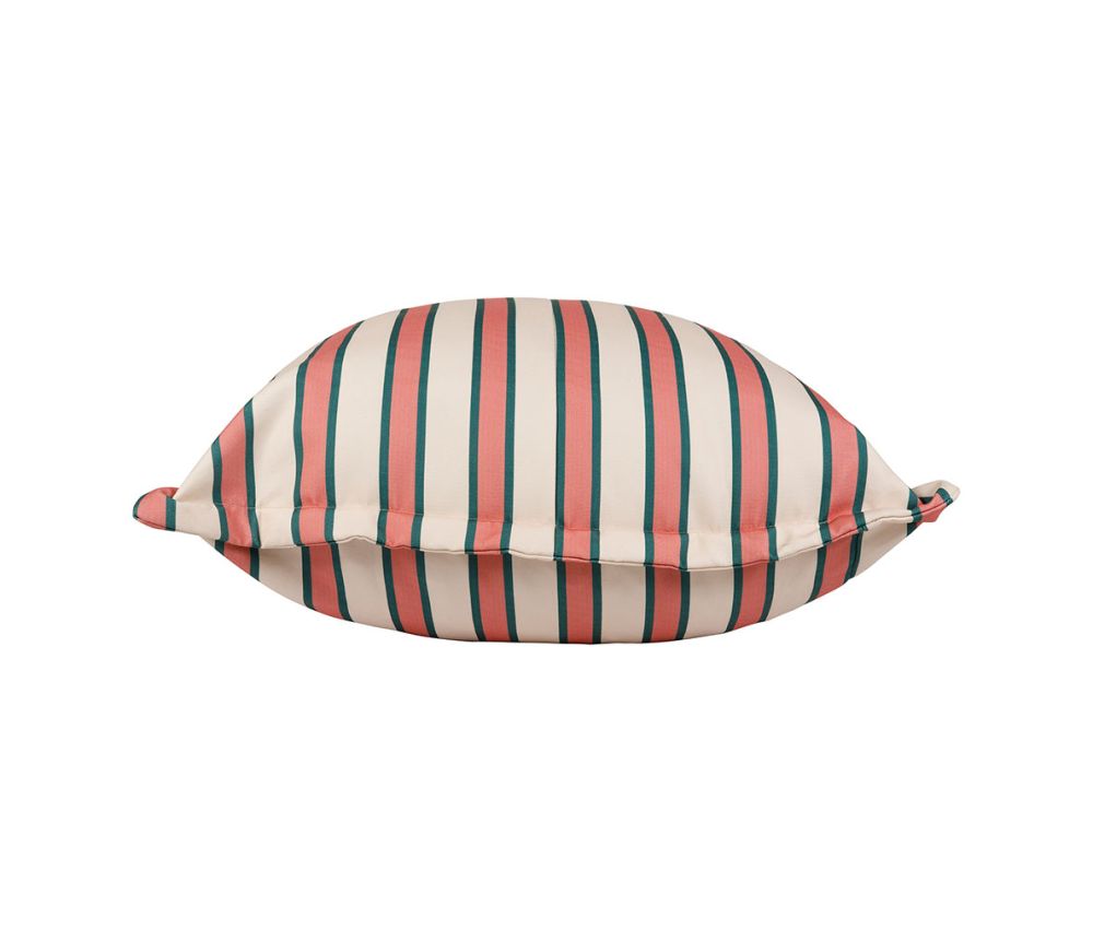 Fußhocker Outdoor gestreift rosa-grün