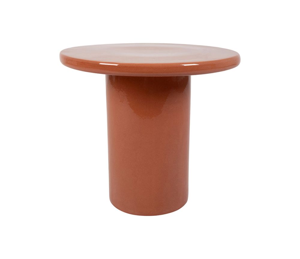 Beistelltisch Steingut terracotta